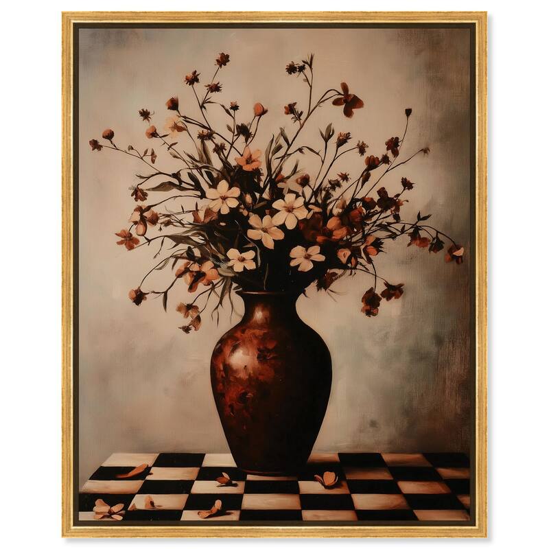 Antique Anthos Aria Canvas by Art Remedy - Gold - 36" x 45"