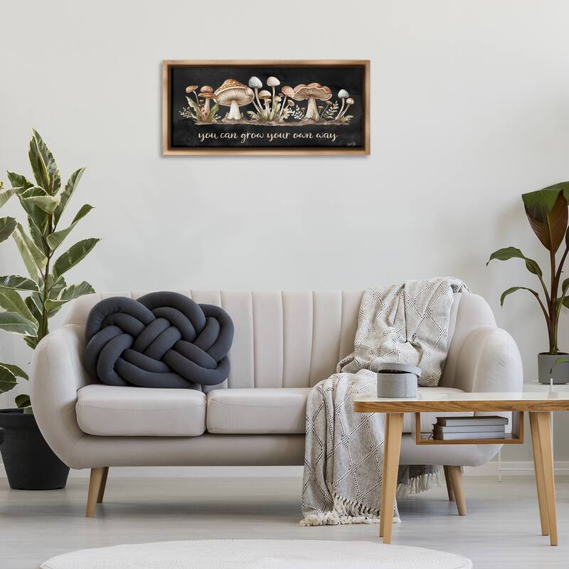 Stupell Grow Your Own Way Framed Floater Canvas Wall Art Design By Marla Rae