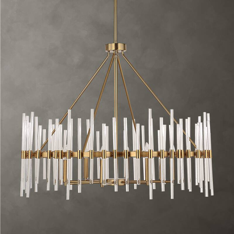 Uttermost 21389 Crystal 8 Light 39" Wide Ring Chandelier