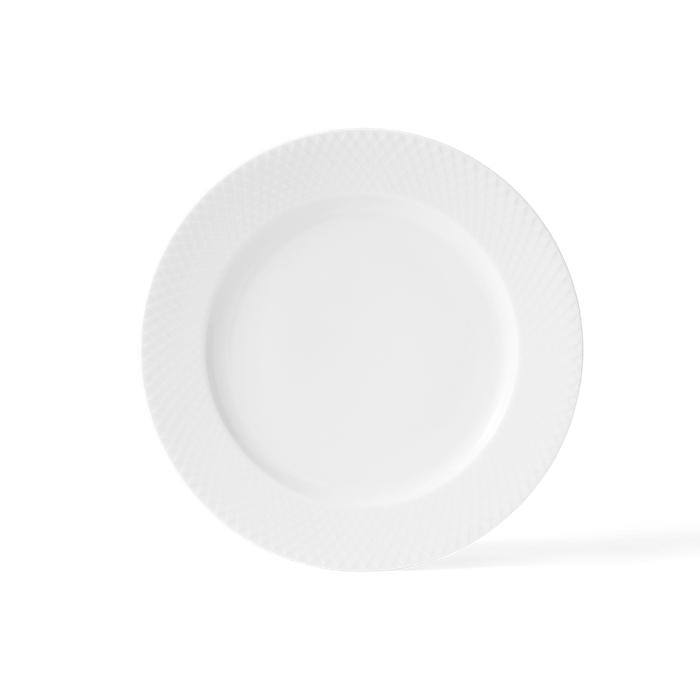 Rhombe Dinner Plate Set, White, 4 Pcs. - 10.6