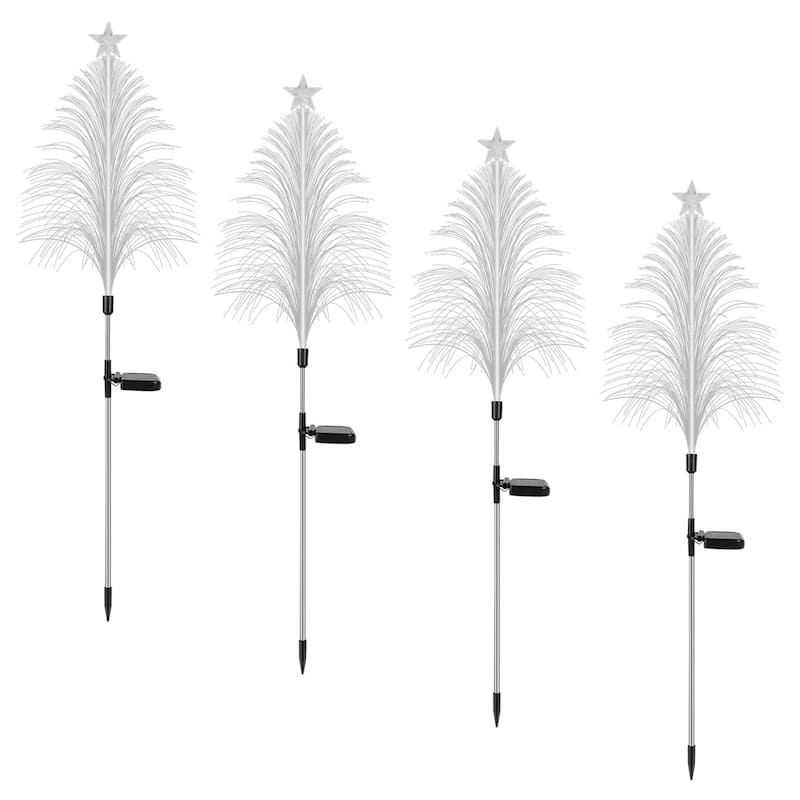 4Pack 7 Color Changing Solar Christmas Tree Lights - Colorful