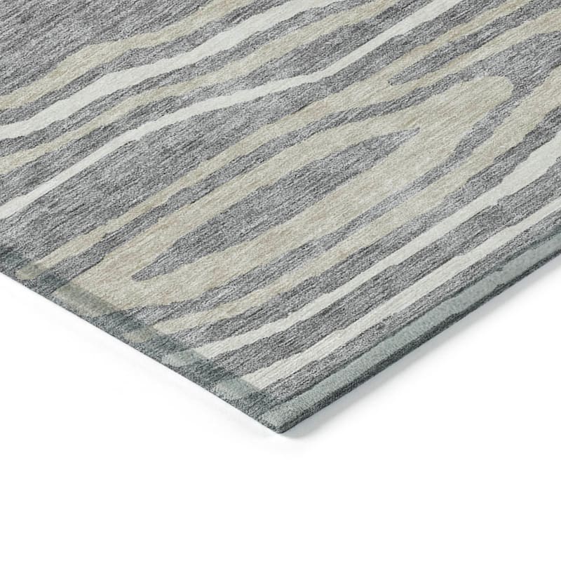 Machine Washable Indoor/ Outdoor Abstract Illusion Chantille Rug