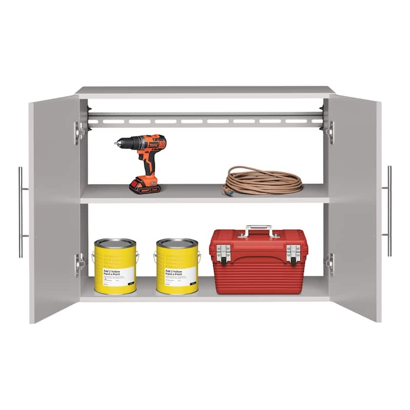 Prepac HangUps 30" Upper Storage Cabinet - Light Gray