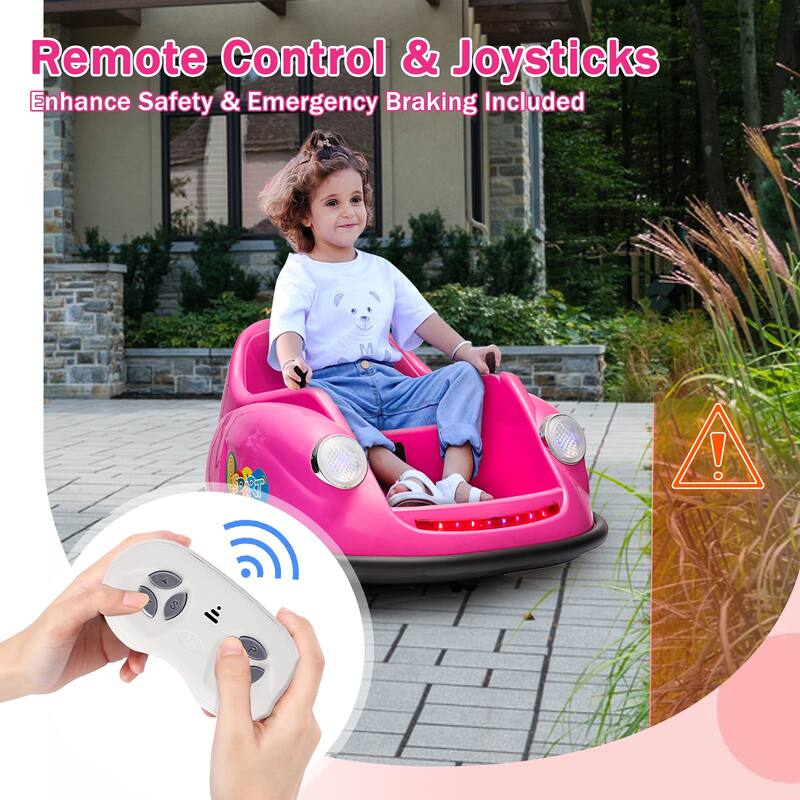 12V Kids Ride On Bumpin Bumper Car 360 Degree Spin