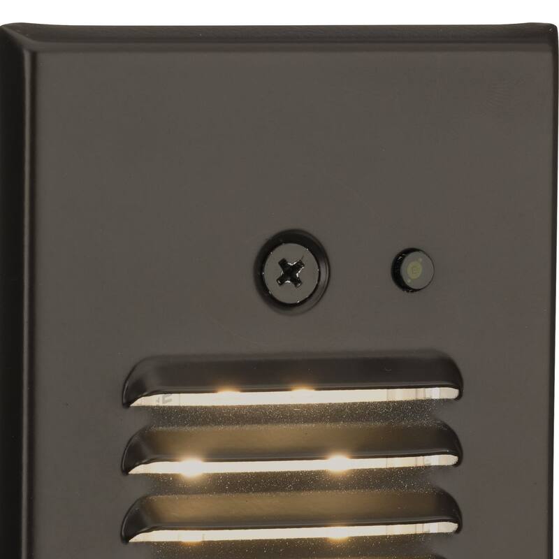 LED Indoor Outdoor Antique Bronze Integrated LED Wall or Step Light - 4.83 in x 1.5 in x 3.08 in