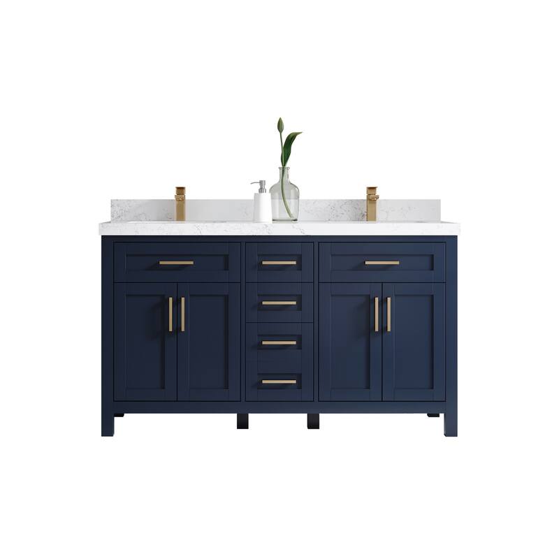 Willow Collections 60 in. W x 22 in. D Cambridge Double Sink Bathroom Vanity with Countertop
