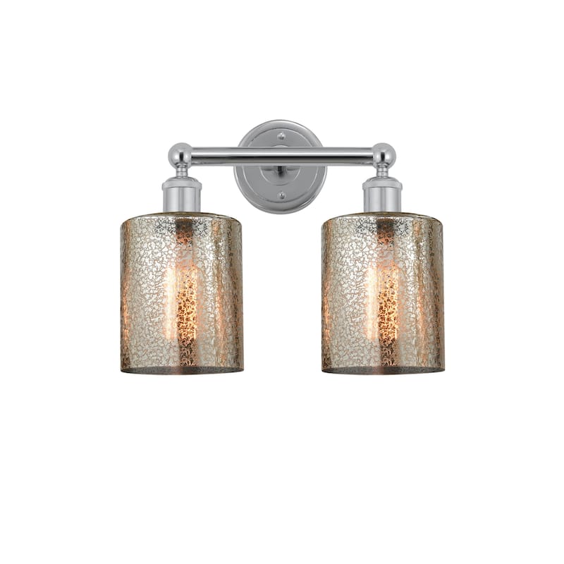 Innovations Lighting 616-2W-12-14 Cobbleskill Vanity Cobbleskill 2 - Polished Chrome / Mercury