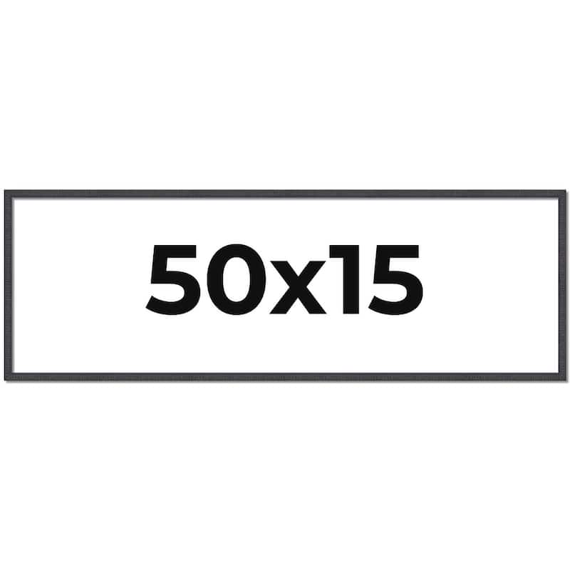 50x15 Frame Brown Solid Wood Picture Frame - Complete Modern Photo