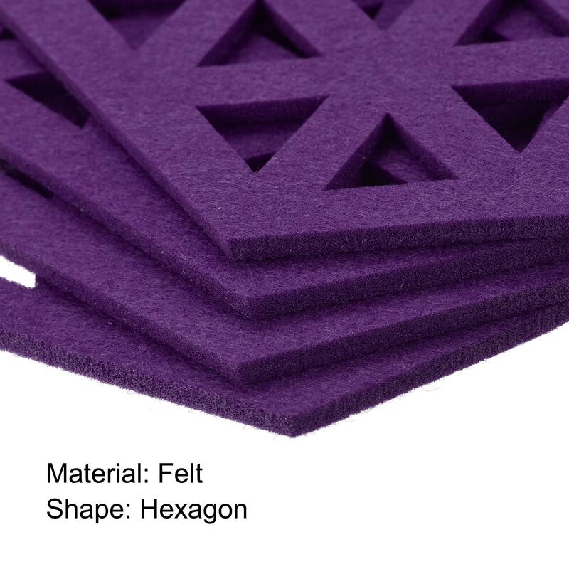 Felt Coasters, Hexagonal Pad Coaster for Drink Cup Pot Bowl Vase