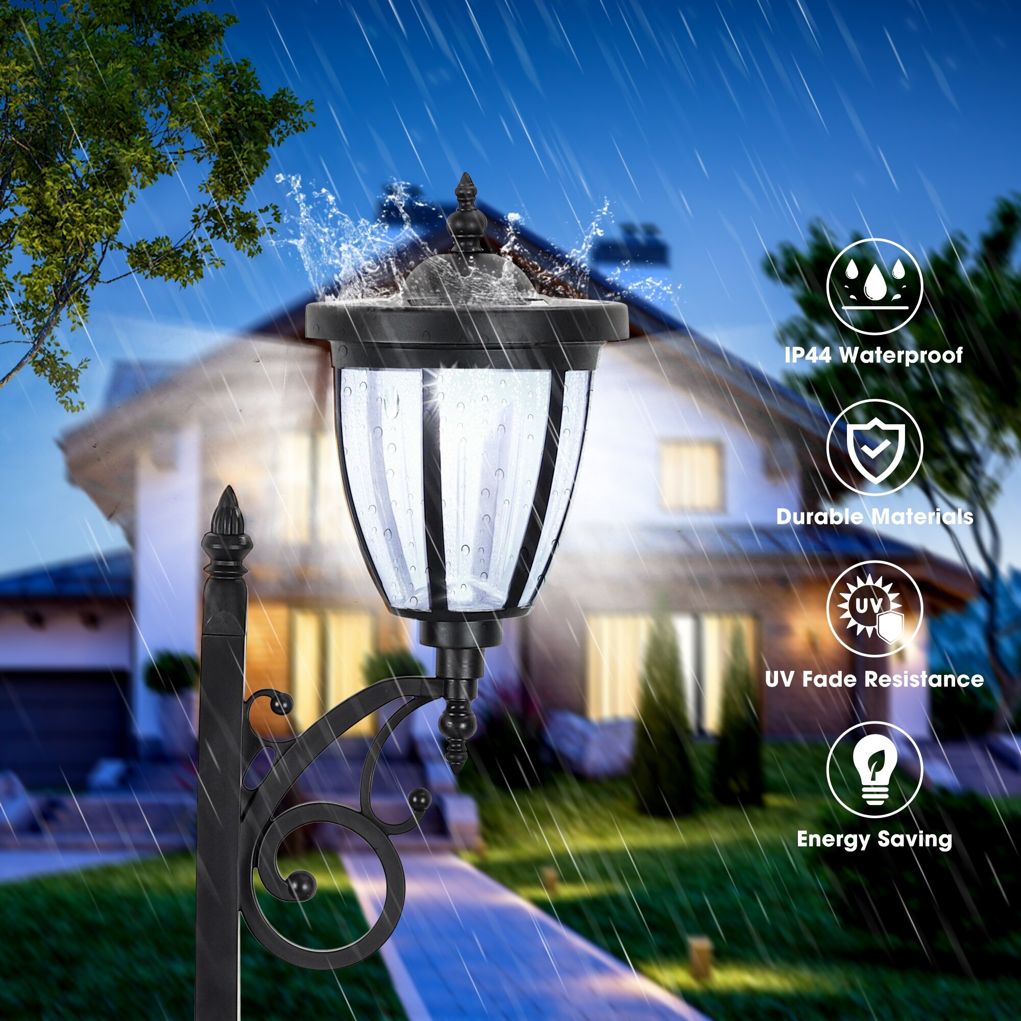 Sun Ray Kambria Solar Lamp Post and Planter Set of 2 On Sale Bed Bath Beyond 23586834
