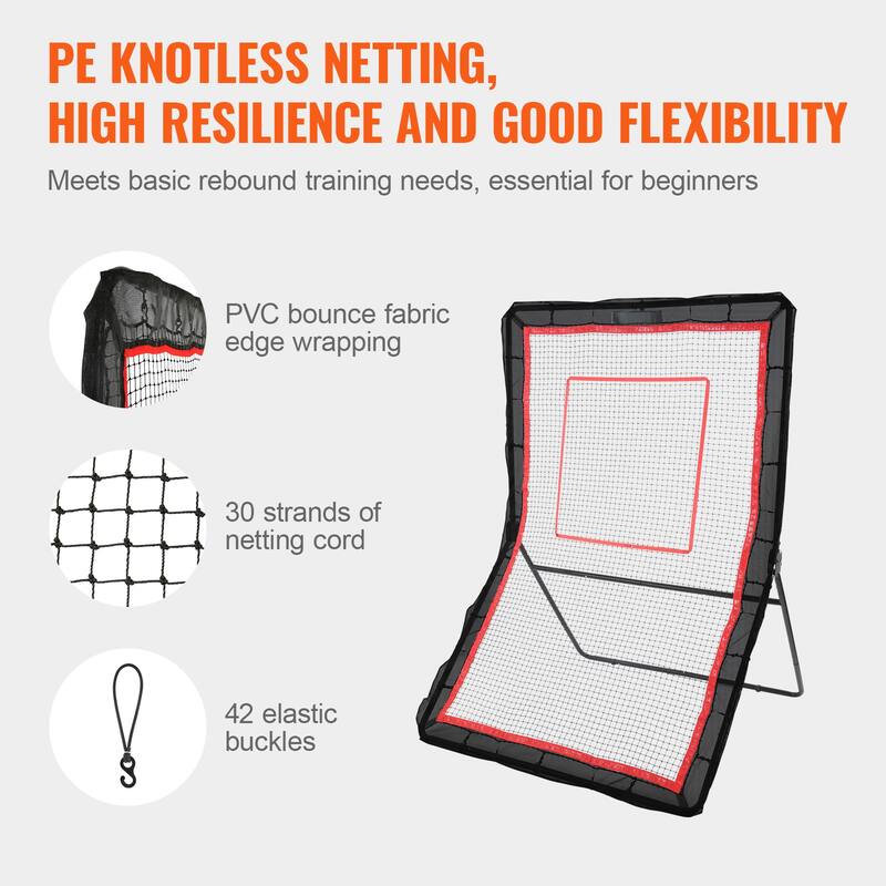 Lacrosse Rebounder for Backyard, Volleyball Bounce Back Net, Pitchback Throwback Baseball Softball Training Screen