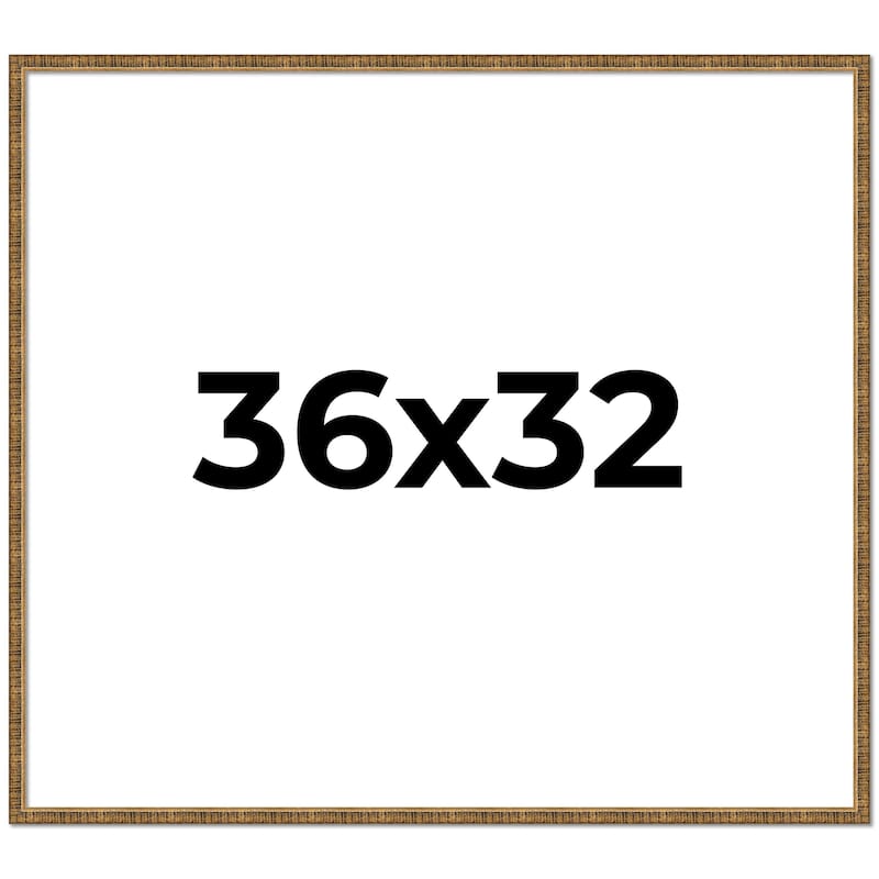 36x32 Frame Black Real Wood Picture Frame Kingsley Gold Distressed Photo Frame with UV Acrylic Foam Board Backing &