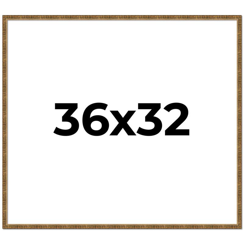 36x32 Frame Gold Solid Wood Picture Frame - Complete Modern Photo