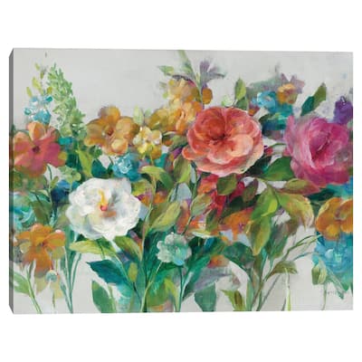 Country Florals Neutral by Danhui Nai Canvas Art Print