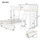 preview thumbnail 7 of 10, Wooden Twin Over Full Bunk Bed with 6 Drawers & Flexible Shelves, Bottom Bed with Wheels, Grey