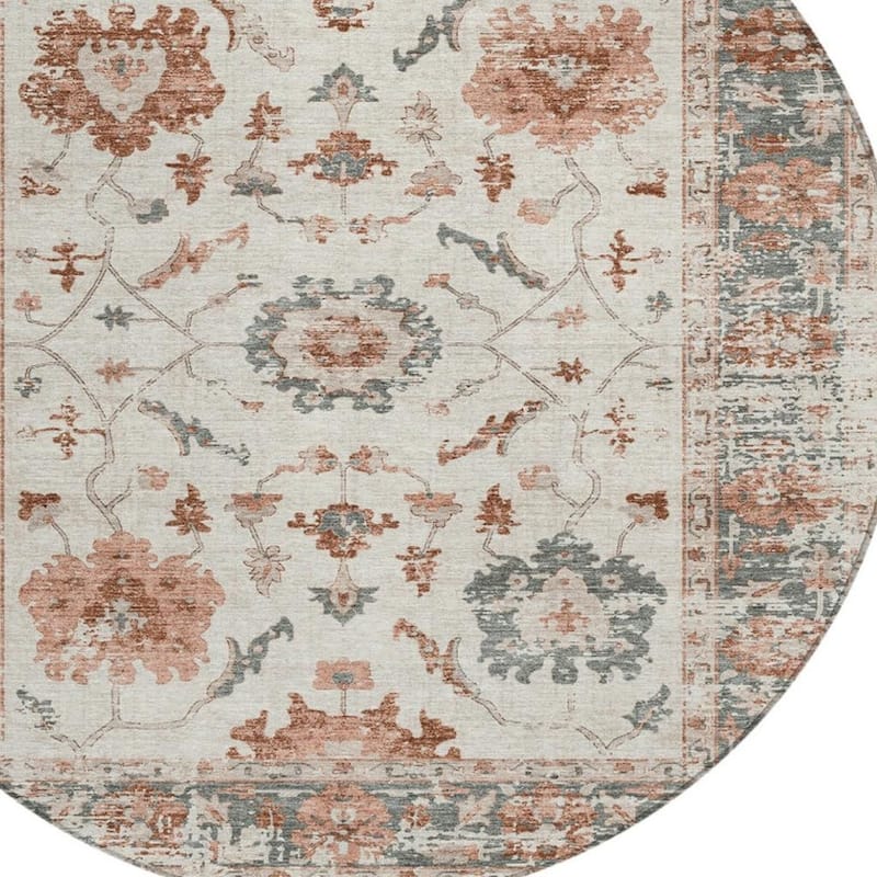 HomeRoots Floral Traditional Rectangle Outdoor Rug