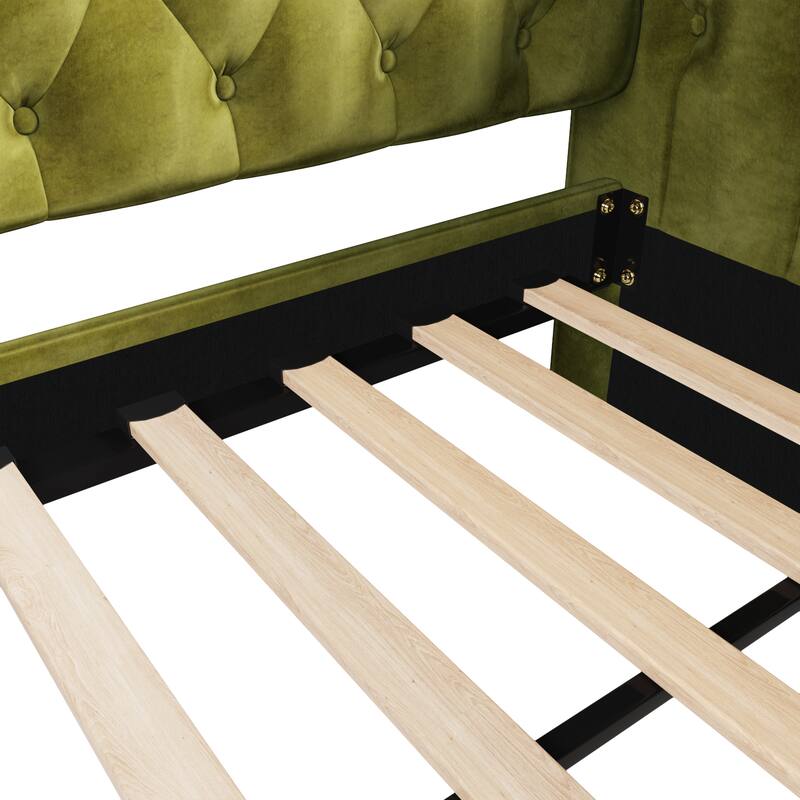 Christopher Knight Home - Augusta Velvet Upholstered Tufted Daybed with Trundle Design