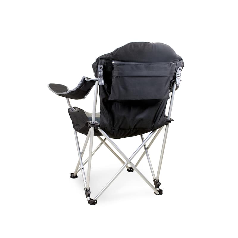 Oniva Reclining Camp Chair, (Black with Gray Accents)