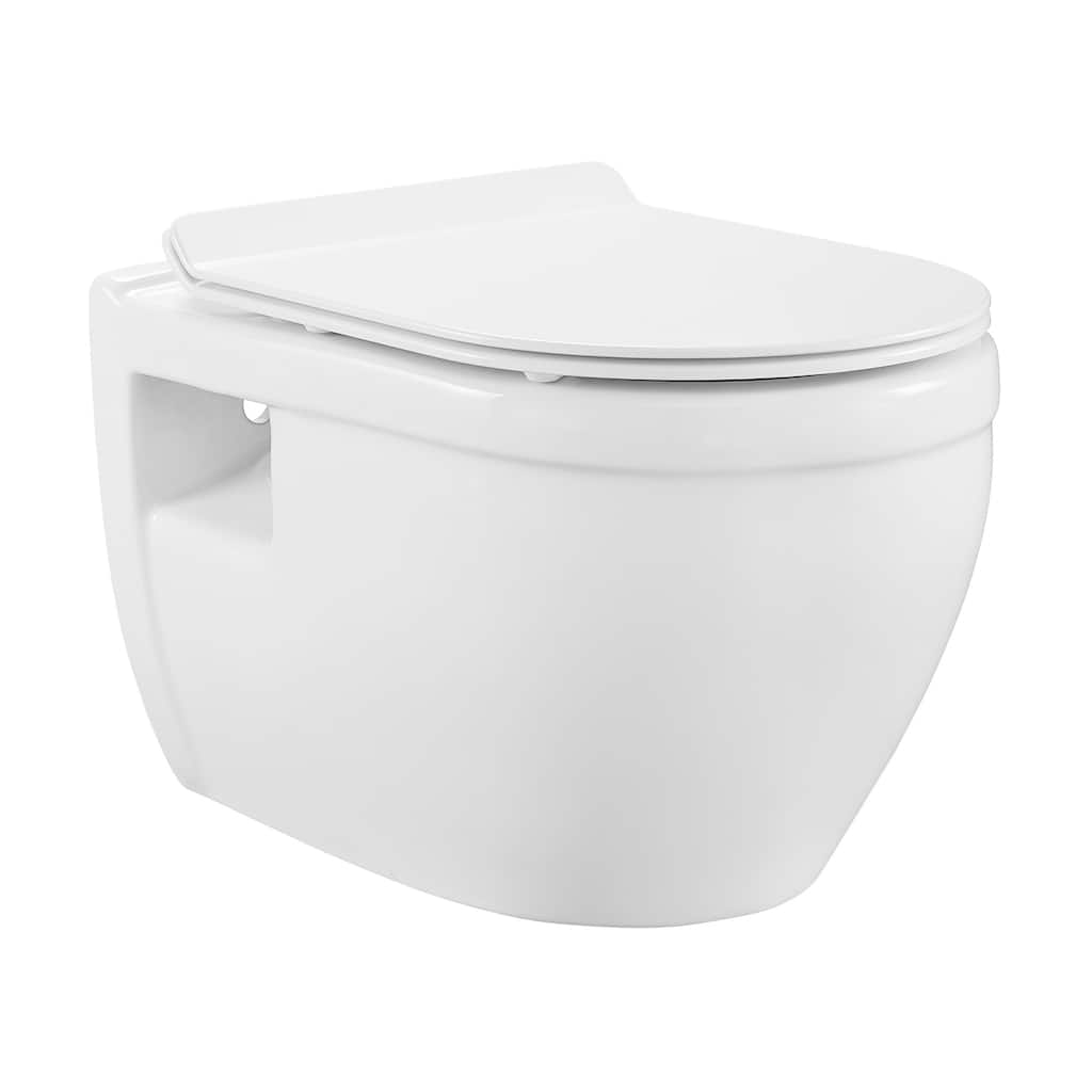 Swiss Madison Ivy Wall Mounted Elongated Toilet Bowl Only - Seat