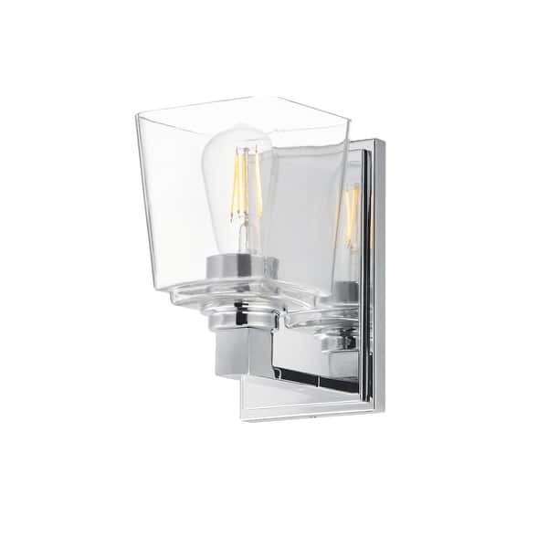slide 2 of 10, Maxim 21381 Cubos 9" Tall Wall Sconce Polished Chrome