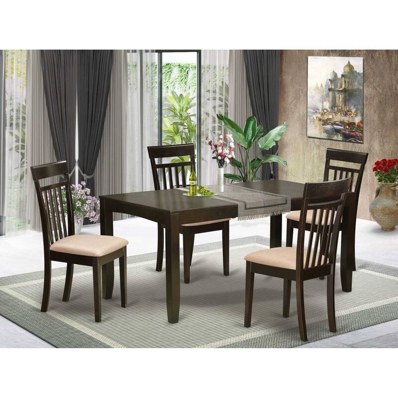 Dinette Set Table with Chairs - Kitchen Dining Room Set - Solid Wood Table and Chair Set