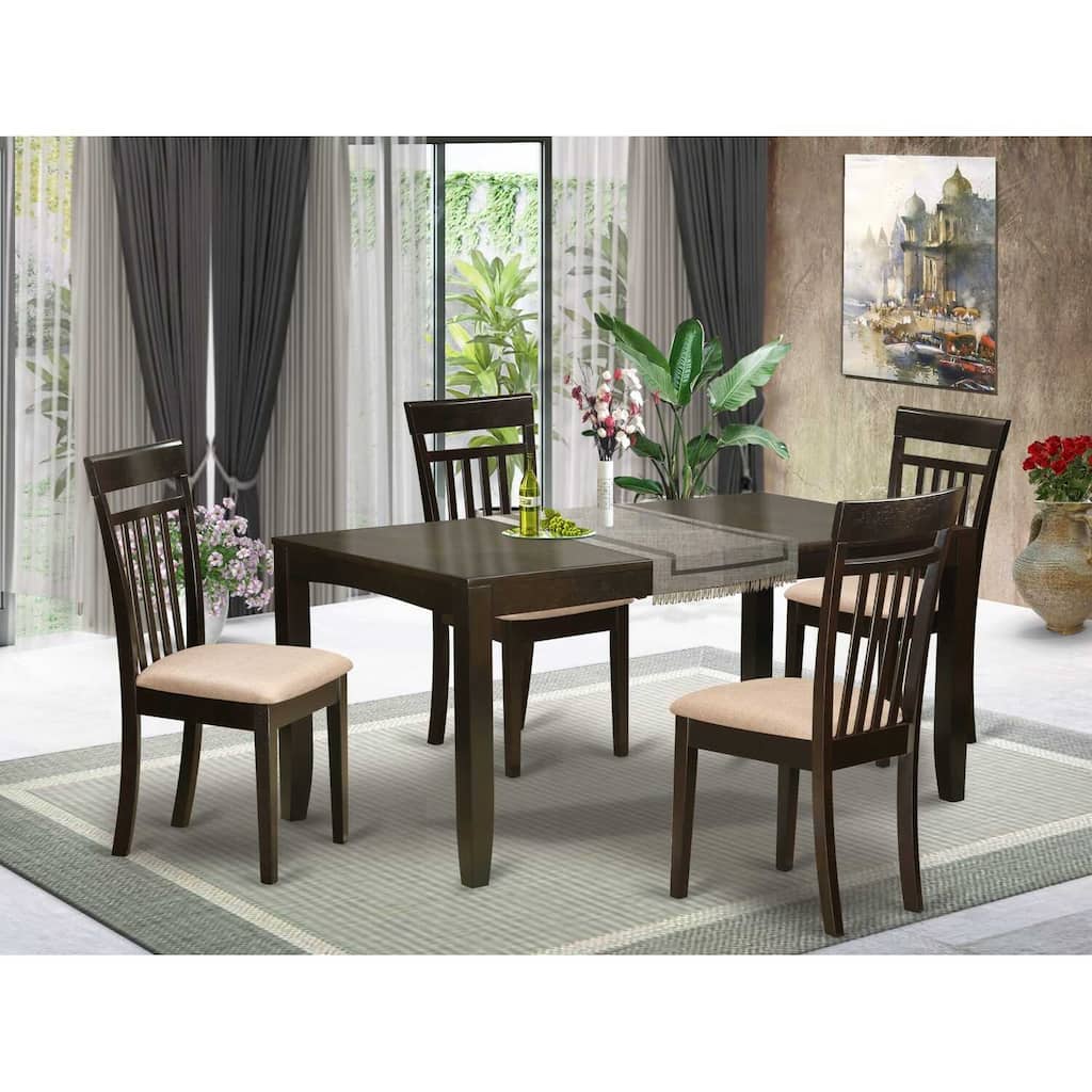 Dinette Set Table with Chairs - Kitchen Dining Room Set - Solid Wood Table and Chair Set