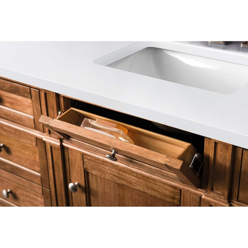 James Martin Vanities 650-V60S-3WZ Brittany 60" Single Basin Poplar