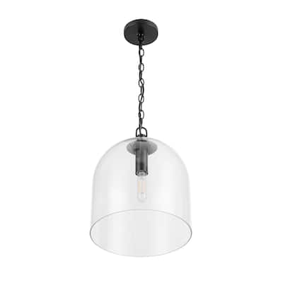 Prominence Home Hansley Pendant Matte Black with Clear Glass