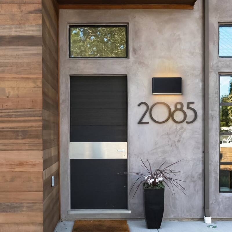 9.8"W Outdoor Rectangular Integrated LED Wall Sconce - 4.5-in H x 9.8-in W x 1.8-in D