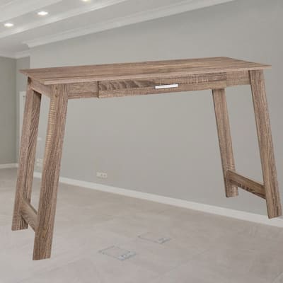 Stylish 42" Computer Desk with Closed Storage Drawer, Contemporary Design for Home Office, Laptop Workspace