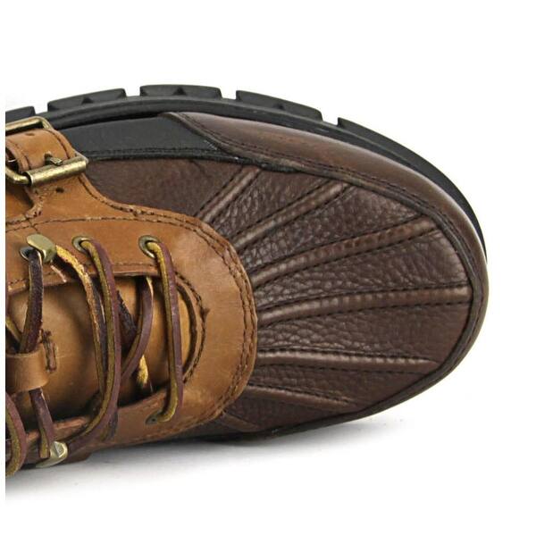 Shop Polo Ralph Lauren Demond Men Round Toe Leather Brown Boot