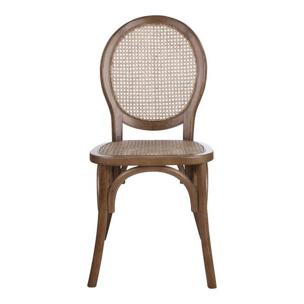 Aurelle Home Mid Century Modern Rattan Dining Chair Set Of 2 On Sale Overstock 31138433