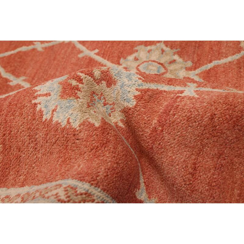 ECARPETGALLERY Hand-knotted Peshawar Oushak Copper Wool Rug - 8'10 x 11'9