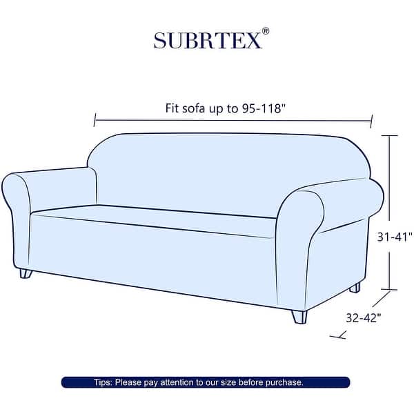dimension image slide 1 of 3, Subrtex Stretch XL Slipcover 1 Piece Spandex Furniture Protector