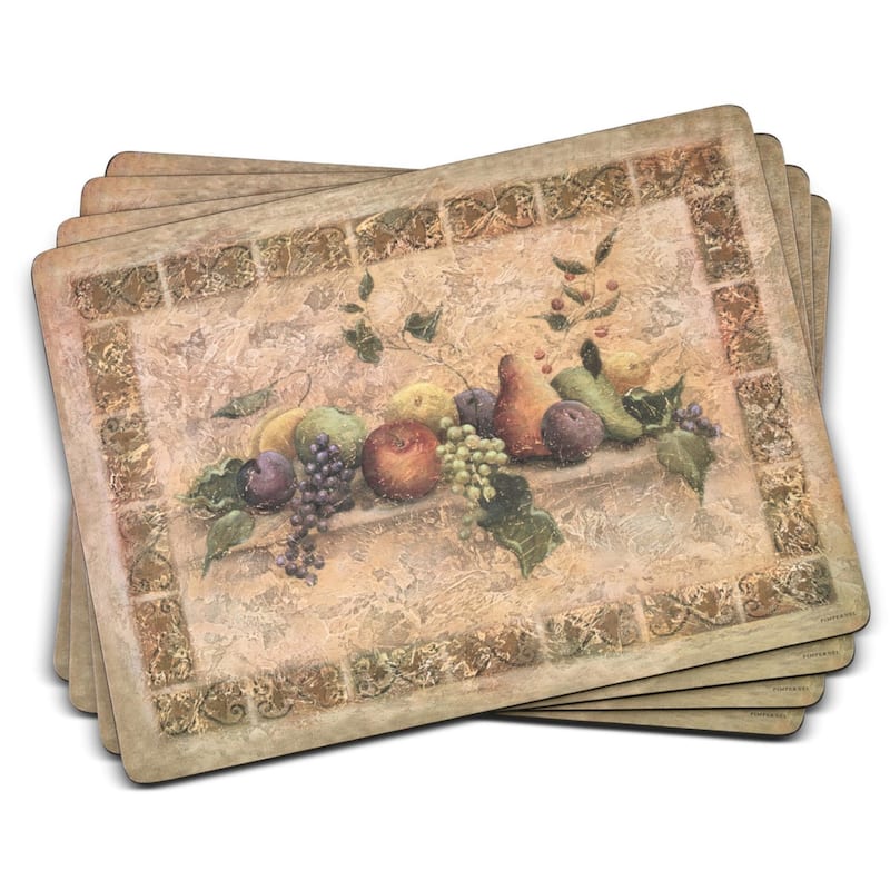 Pimpernel Set of 4 Tuscan Palette Collection Placemats - 15.7 inches x 11.7 each - Tuscan Palette - Set of 4 - 15.7 inches x 11.7 each