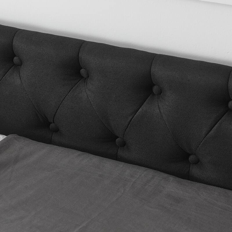 Daybed with Drawers Upholstered Tufted Sofa Bed