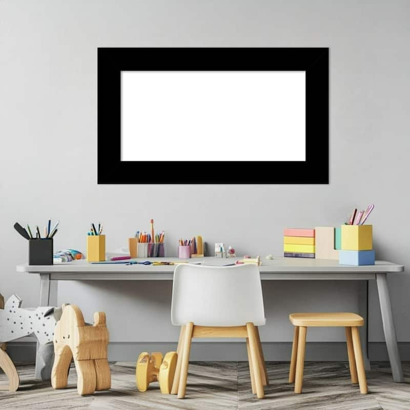 Amanti Art Basic Black Framed Dry Erase Magnetic Board