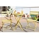 preview thumbnail 1 of 7, 3 Piece Folding Bistro Table and Chairs Set Yellow