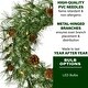 preview thumbnail 5 of 4, Fraser Hill Farm 24-in Wreath with Pinecones and Warm White LED Lights - Green
