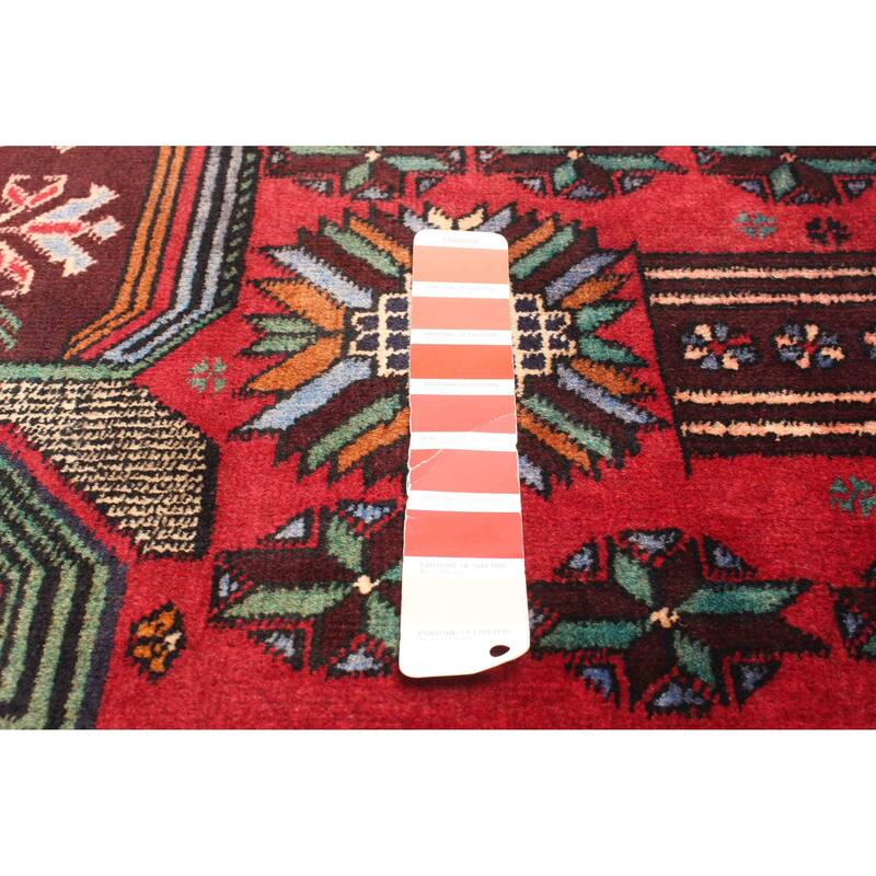 ECARPETGALLERY Hand-knotted Teimani Dark Red Wool Rug - 2'11 x 4'5