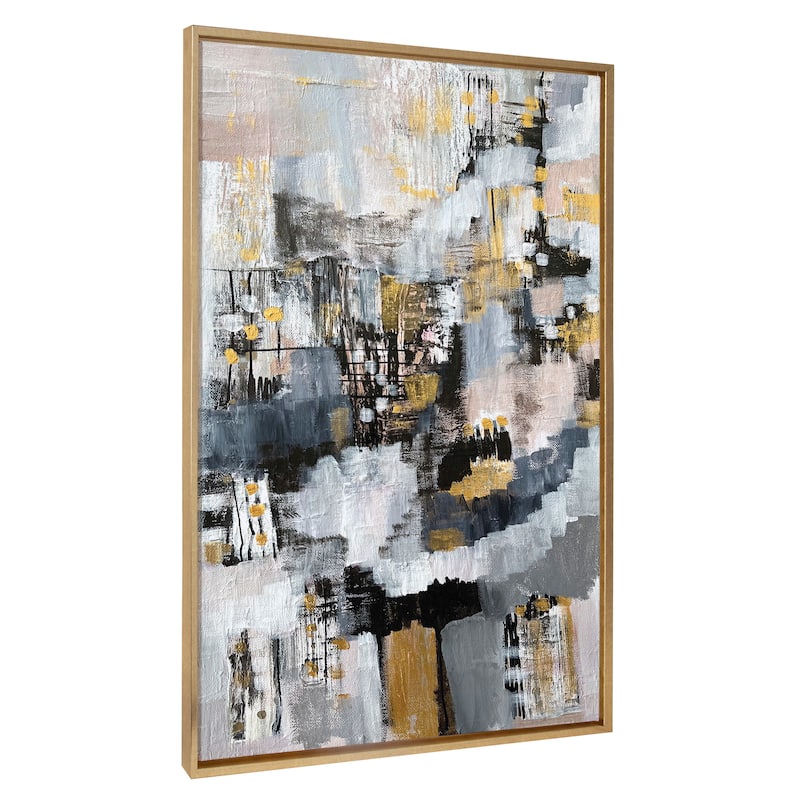Kate and Laurel Sylvie The Industrial Revolution Canvas by Leah Nadeau - 31.5x41.5 - Yellow