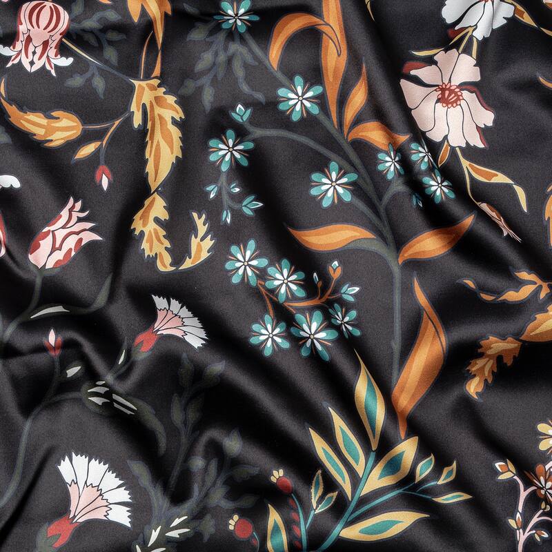 Sweet Jojo Designs Boho Wildflower Vintage Floral Body Pillow Case Pillow Not Included Black Orange Botanical Bohemian Farmhouse
