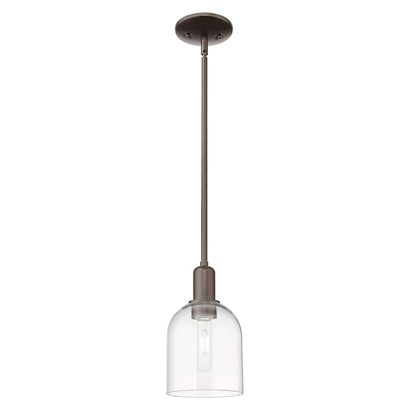Innovations Lighting Endless Possibilities Arcadia - Bella - 1 Light 6" Stem Hung Mini Pendant - Clear/Oil Rubbed Bronze