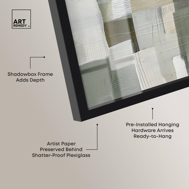 Pale Jade Green I Shadowbox by Art Remedy