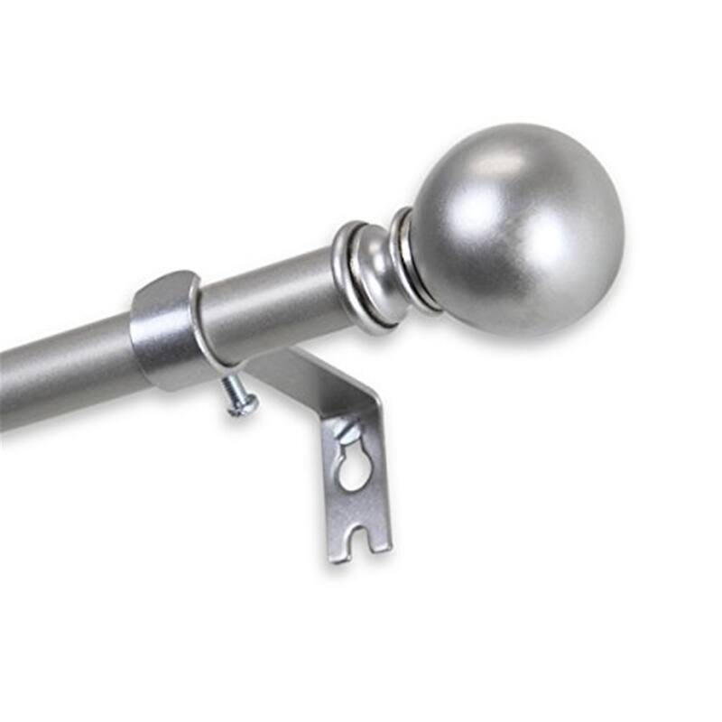 Medieval Decorative Curtain Rod - Satin Nickel Finish, Wall Mounted, Includes Hardware, Projection Brackets, Home Decor - 84