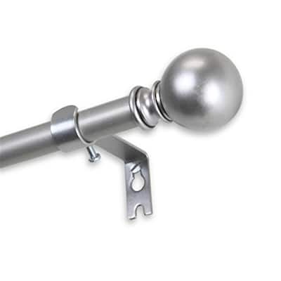 Medieval Decorative Curtain Rod - Satin Nickel Finish, Wall Mounted, Includes Hardware, Projection Brackets, Home Decor - 84