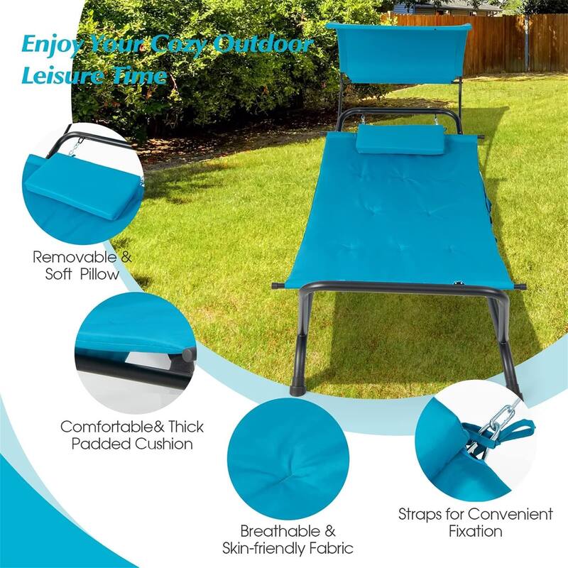 Patio Hanging Chaise Lounge Chair