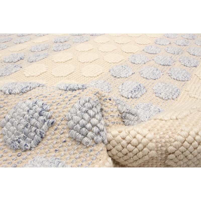 ECARPETGALLERY Braid weave Sienna Cream Wool Rug - 4'11 x 7'9