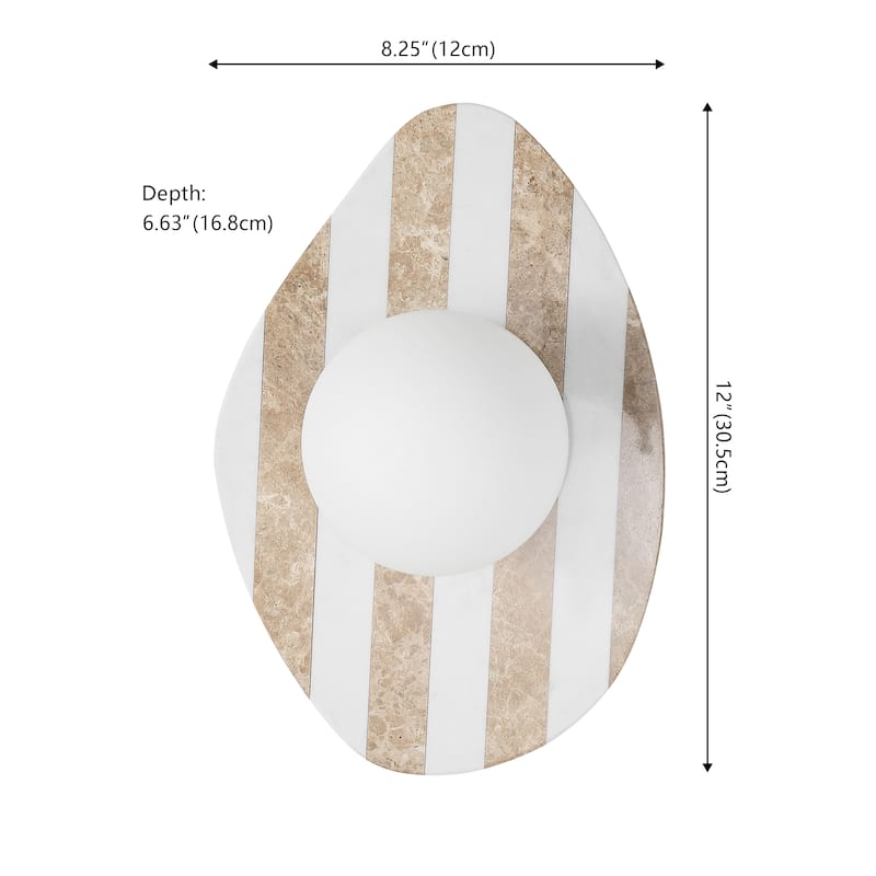 Tivoli Modern Minimalist 1-Light Ovoid LED Wall Sconce