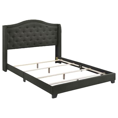 Sonoma Transitional Fabric Upholstered Wingback Bed